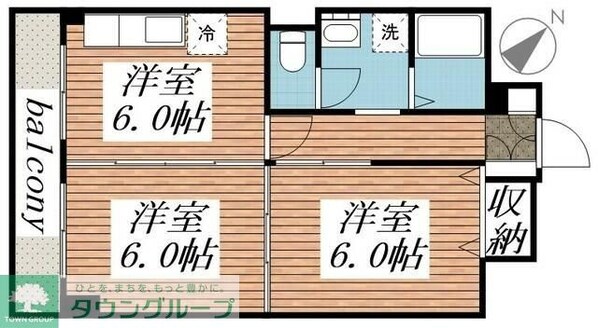山口マンションの物件間取画像